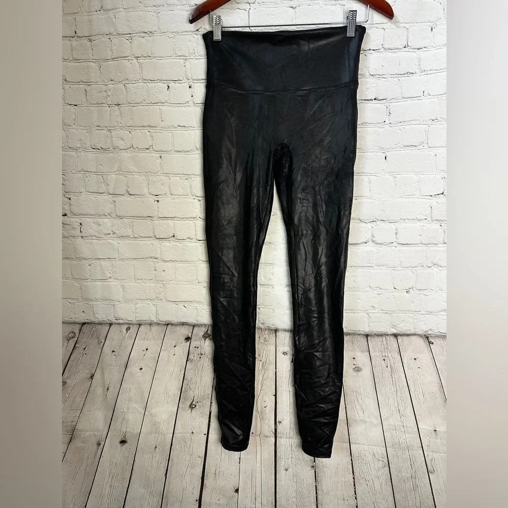 Spanx Faux Leather Leggings Large